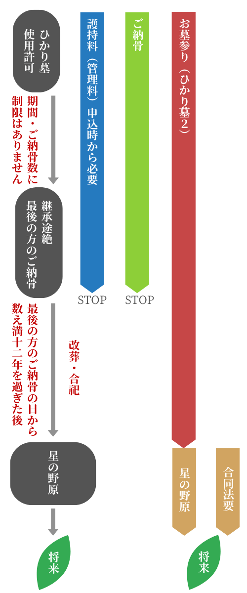 ひかり0.62 永代供養の流れ